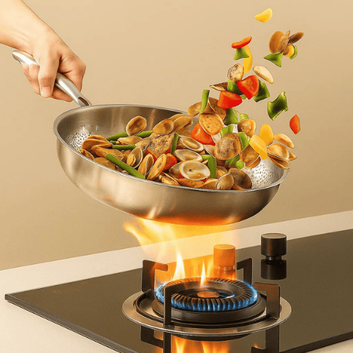 Stainless Steel | Sharp Searing Without Coating | Uniform Heat Distribution | TitanCore