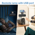 Wall Power Strip | Sockets Switched Individually | USB Charging Ports | WallCharge