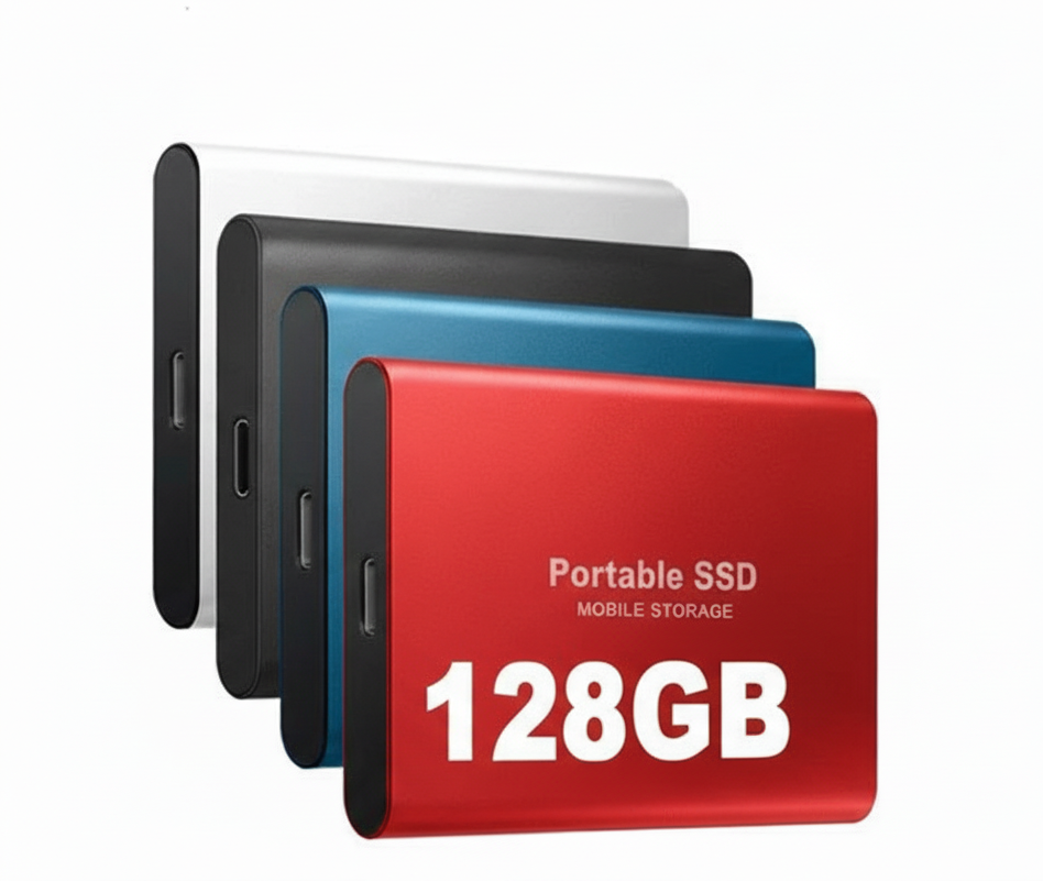 128GB External SSD | Up to 550 MB/s Read/Write Speeds | Shock Resistant | Nexdrive