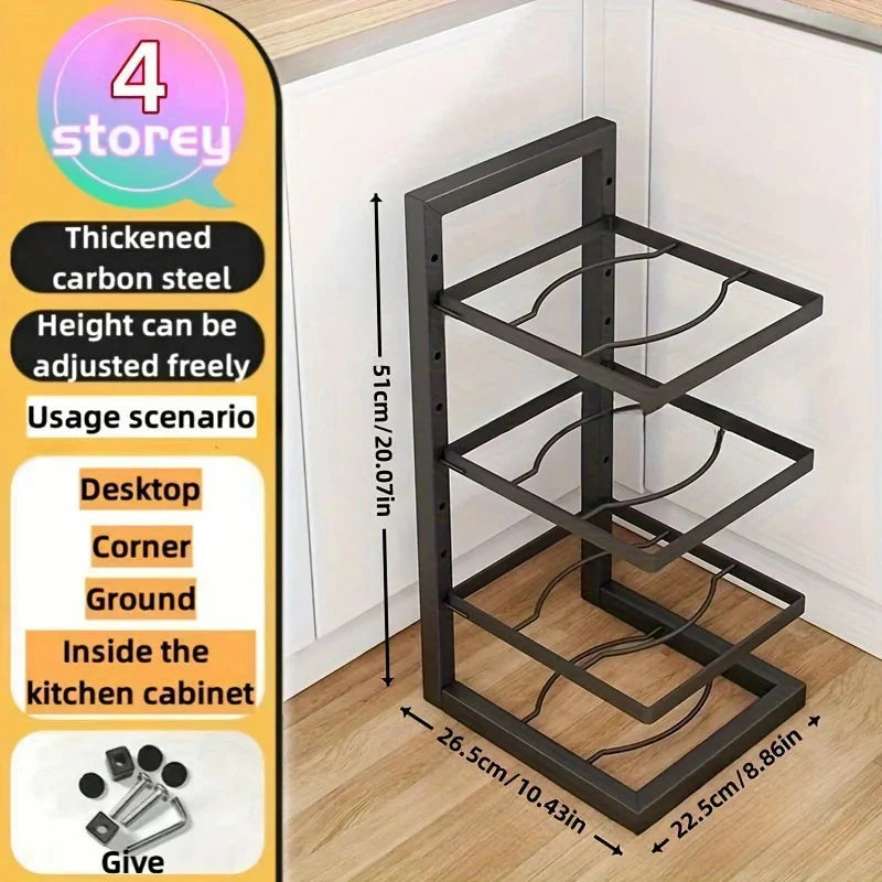 Pot and Pan Rack | Customizable Heights | Space-Saving Cabinet Organizer | PanVault