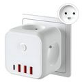 Cube Power Strip | Multiple Outlets | Overload Safeguard with On Off Switch | PowerCube