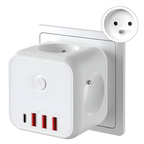 Cube Power Strip | Multiple Outlets | Overload Safeguard with On Off Switch | PowerCube