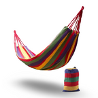 Outdoor Hammock | Cotton Fabric for Breathability | Includes Ropes and Carrying Bag | CampNest