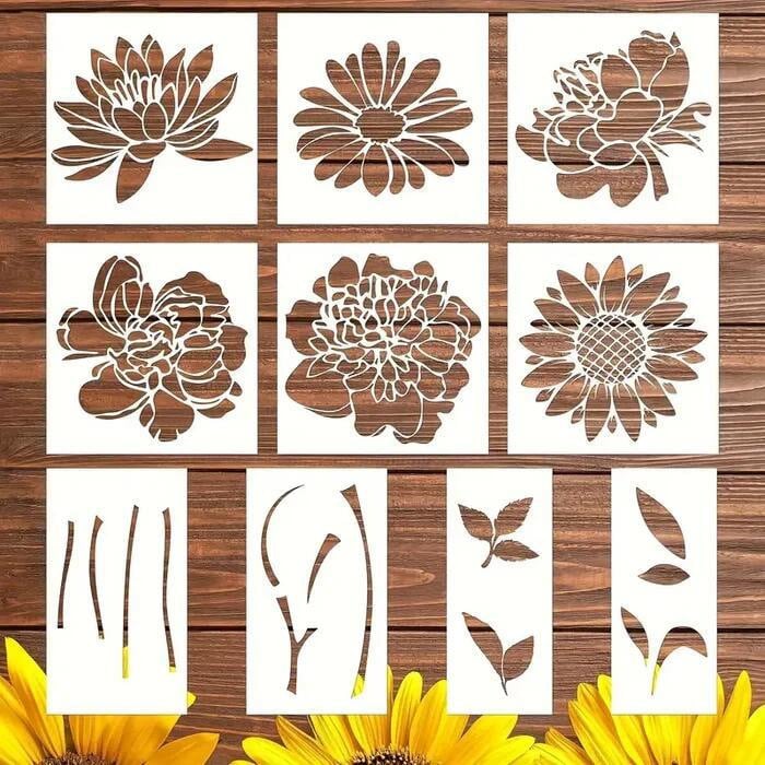 Blooming Flowers Stencil Set | Versatile | Reusable | Petalcraft