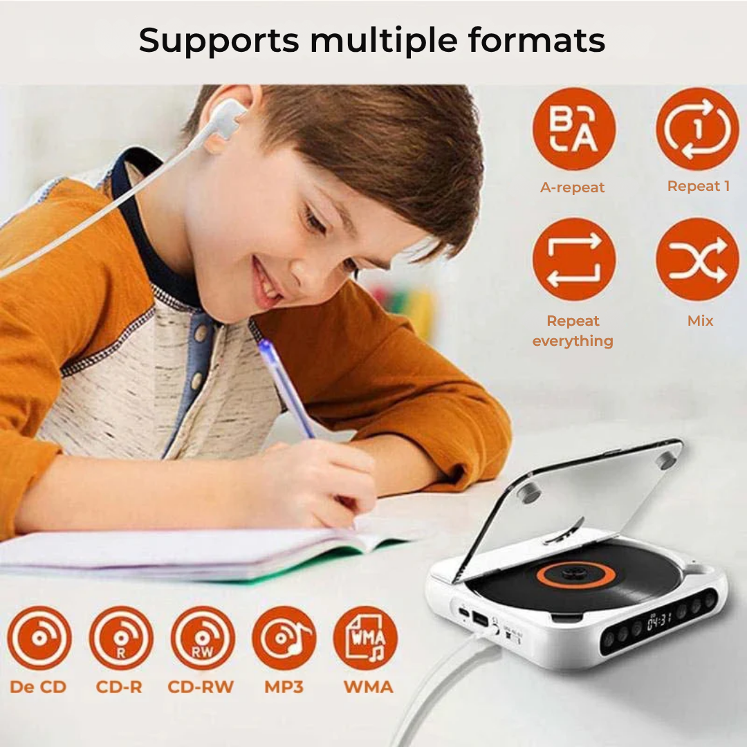 VivaPulse™ Portable CD Player — Unleash Your Music’s Pure Passion Everywhere You Go