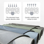Quick-Drying Bath Mat | Ultra Absorbent Microfiber | Slip-Resistant | Aquasoft