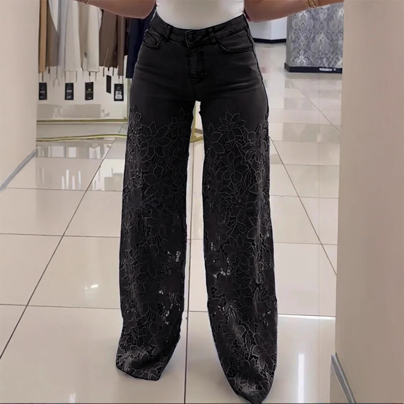 LioraLuxe™ — Steal the Spotlight in Lace-Trimmed Wide-Leg Denim You’ll Truly Wear