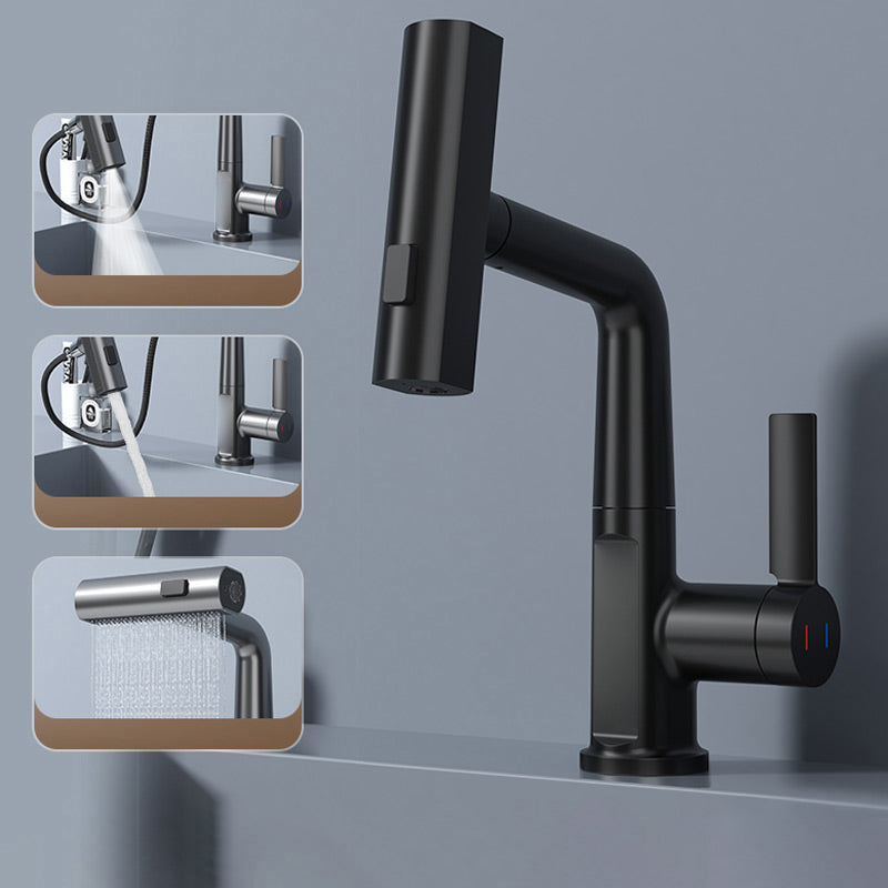 Pull-out Faucet 360° Rotation | LED Temp Display | 5 Spray Settings | Flowsense