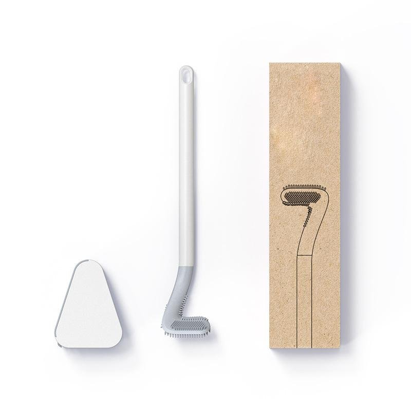 Toilet Brush | Triangle-Shaped Head | Scratchless TPR Scrubbing | Silly
