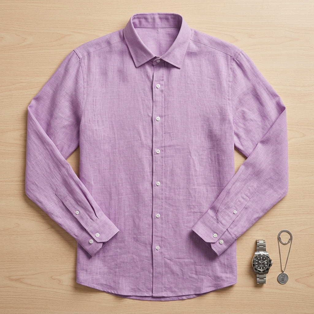 VenturoLux™ – Breezy Lightweight Cotton-Blend Long-Sleeve Shirt