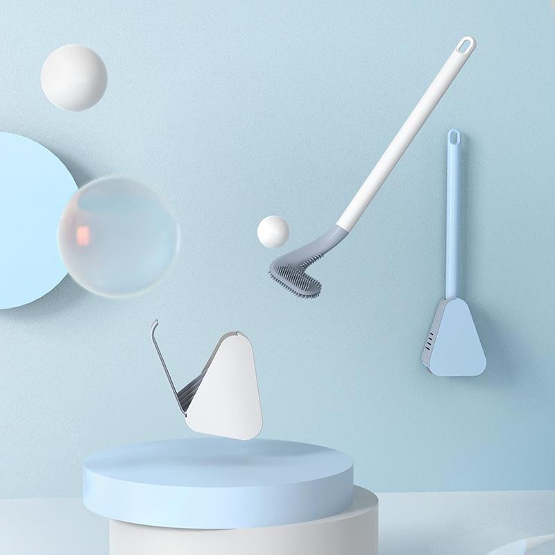Toilet Brush | Triangle-Shaped Head | Scratchless TPR Scrubbing | Silly