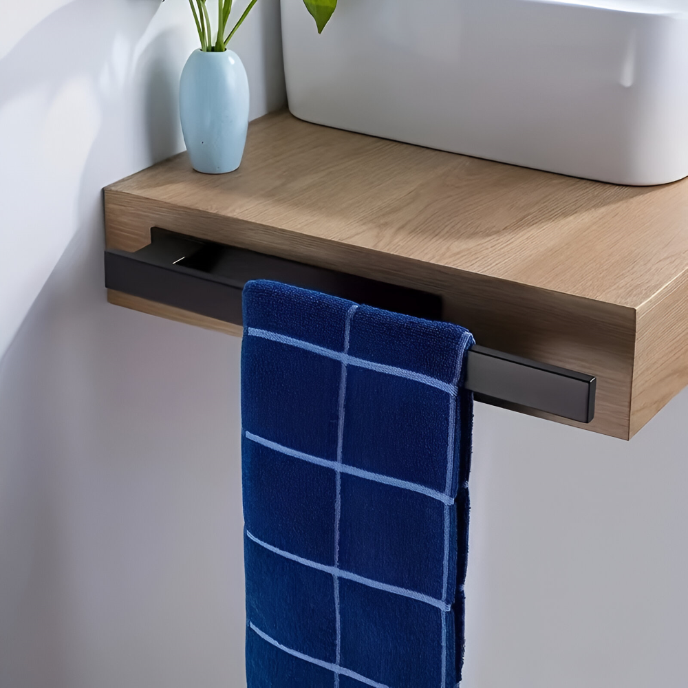 Towel Holder | Wall-Mounted Self-Adhesive | Moisture-Resistant Stainless Steel | BathLine