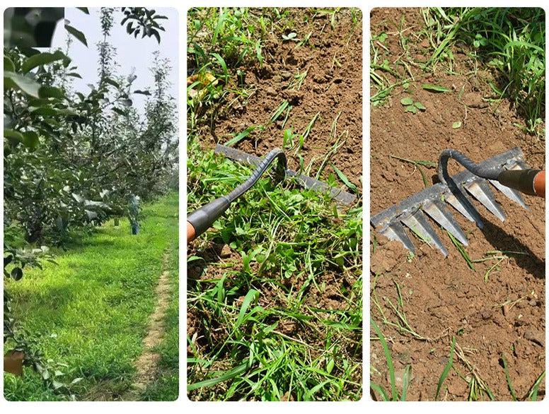 Weed Cutter Made of Iron | Steel Rake | Soil Aeration & Weed Removal | IronTine