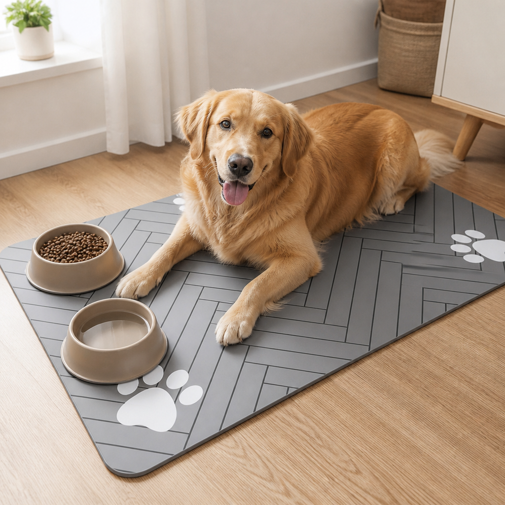 DogBedHouse Absorbent Waterproof Non-Slip Feeding Mat