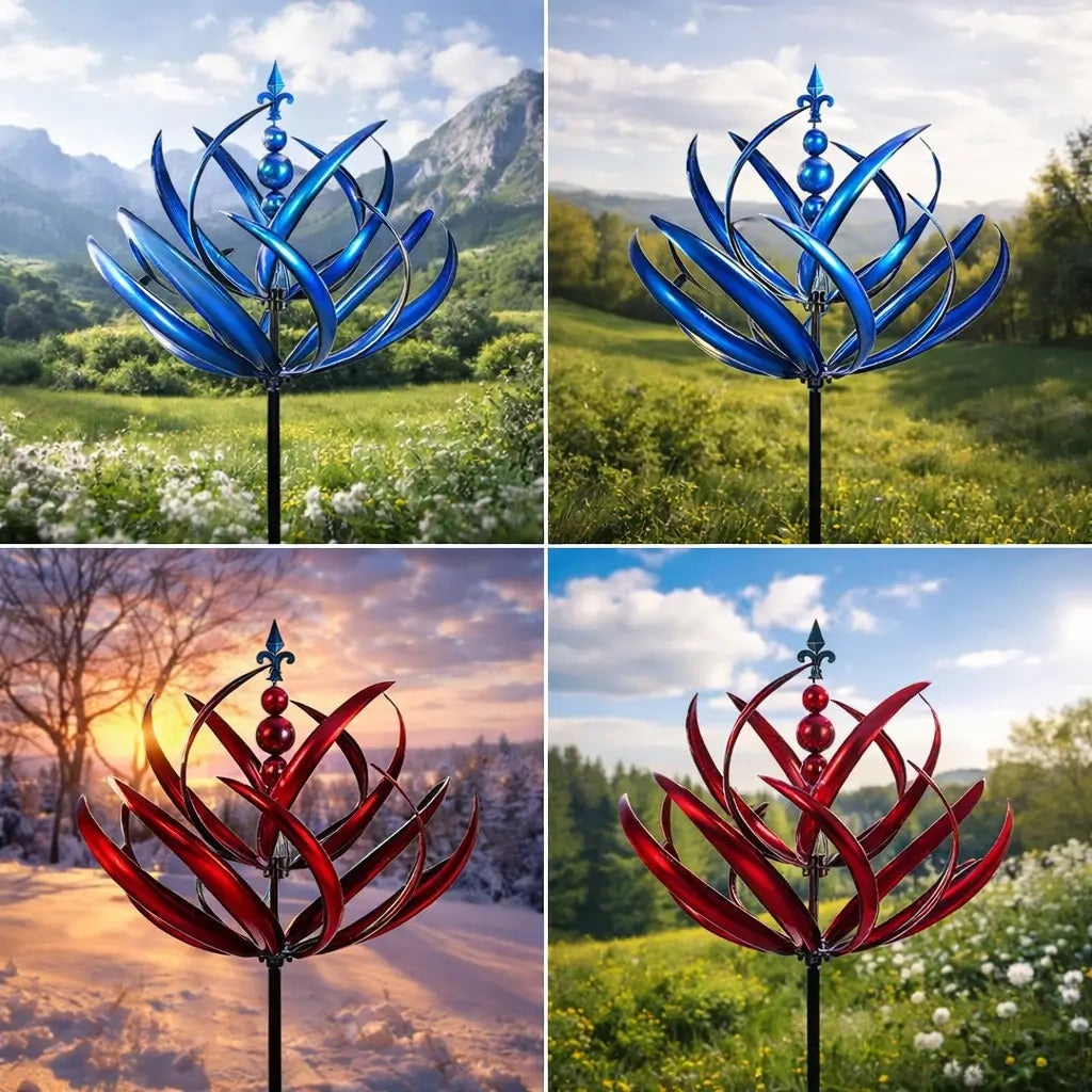 Weather Vane | Lotus-Shaped Metal Wind Spinner | Rustproof | Windbloom