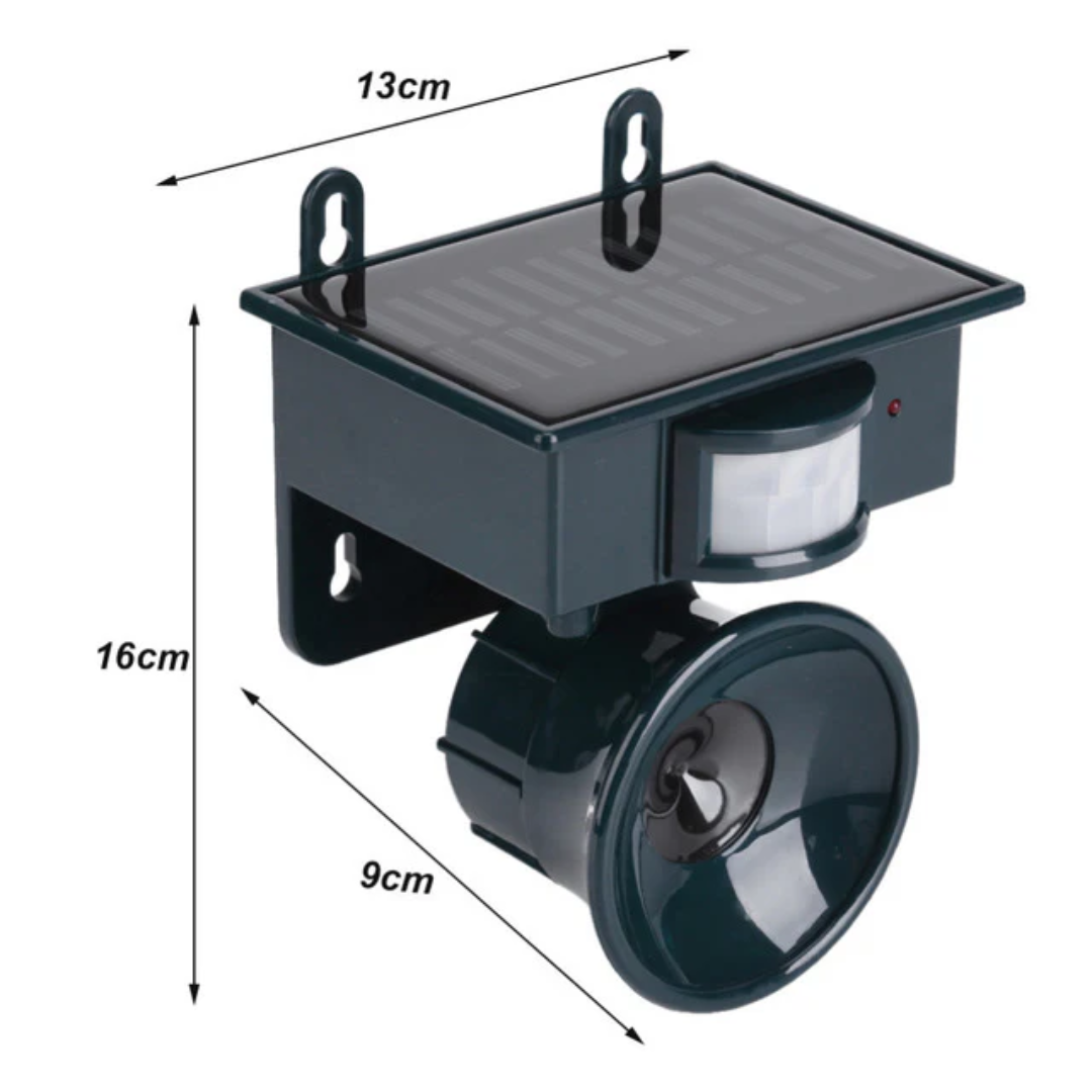 Bird Repellent | Sensor Solar-Powered | Animal-Friendly Bird of Prey Sounds | Birdfend