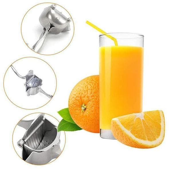 Manual Fruit Press | Stainless Steel Citrus Juicer | Lever Handle with Non-Slip Grip | PureSqueeze