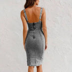 VelariaFlex™ Denim Cami Dress — Flaunt Your Curves with Comfort That Moves
