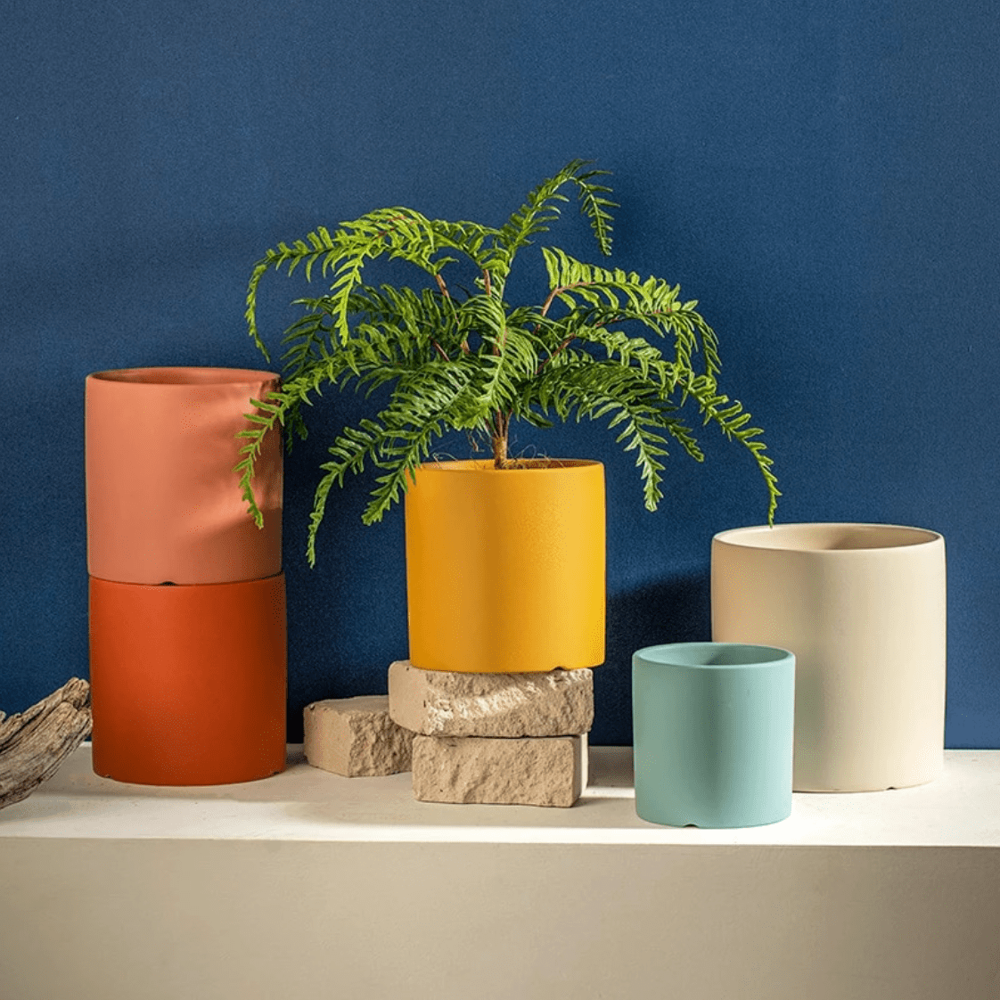 Flower Pot | Matte Finish | Includes Drainage Hole and Saucer | Nordic Pot
