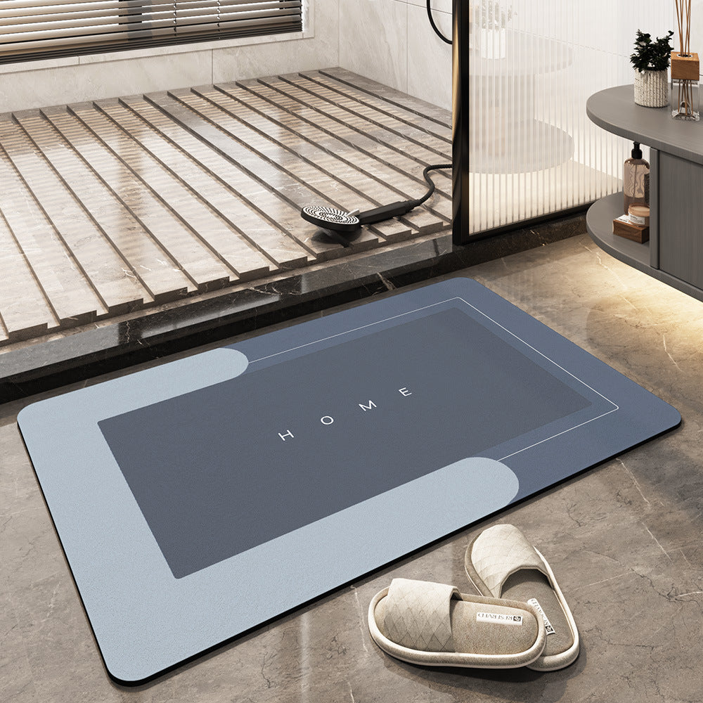 Quick-Drying Bath Mat | Ultra Absorbent Microfiber | Slip-Resistant | Aquasoft
