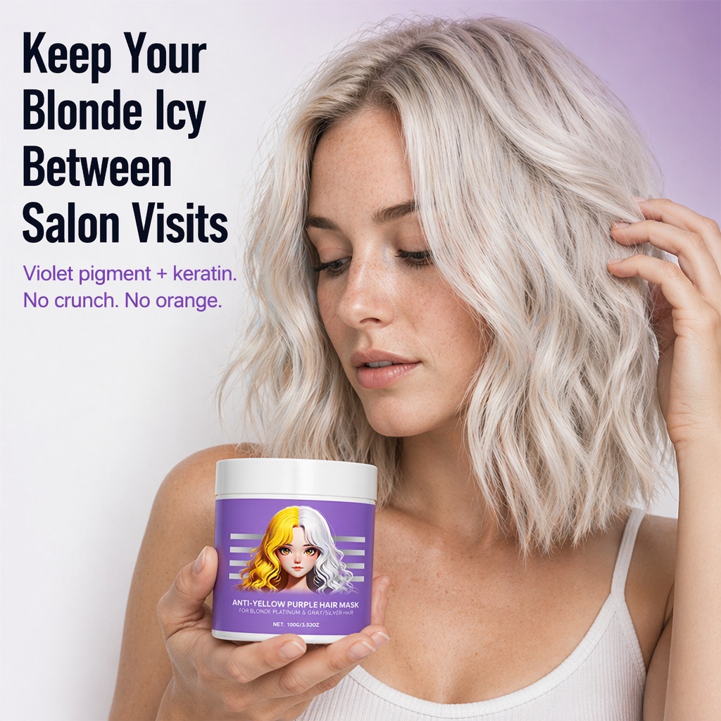 VioletLock™ — Eliminate Brassy Yellows, Deep Condition & Maintain Cool Blonde Between Salons