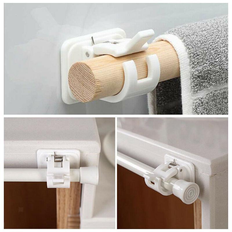 Curtain Holder Without Drilling | Adjustable & Self-Adhesive | Firm Grip | StickRod