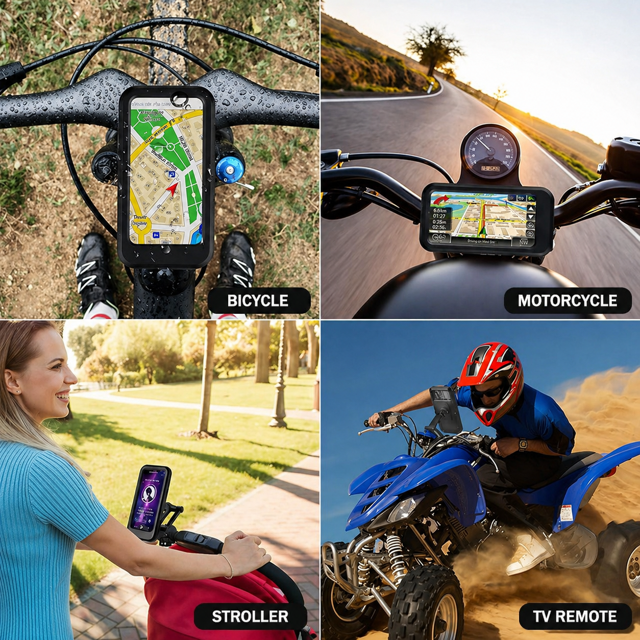 Powerbank Bike Mount | Touchscreen Waterproof | Universal Handlebar Inch | Voltride