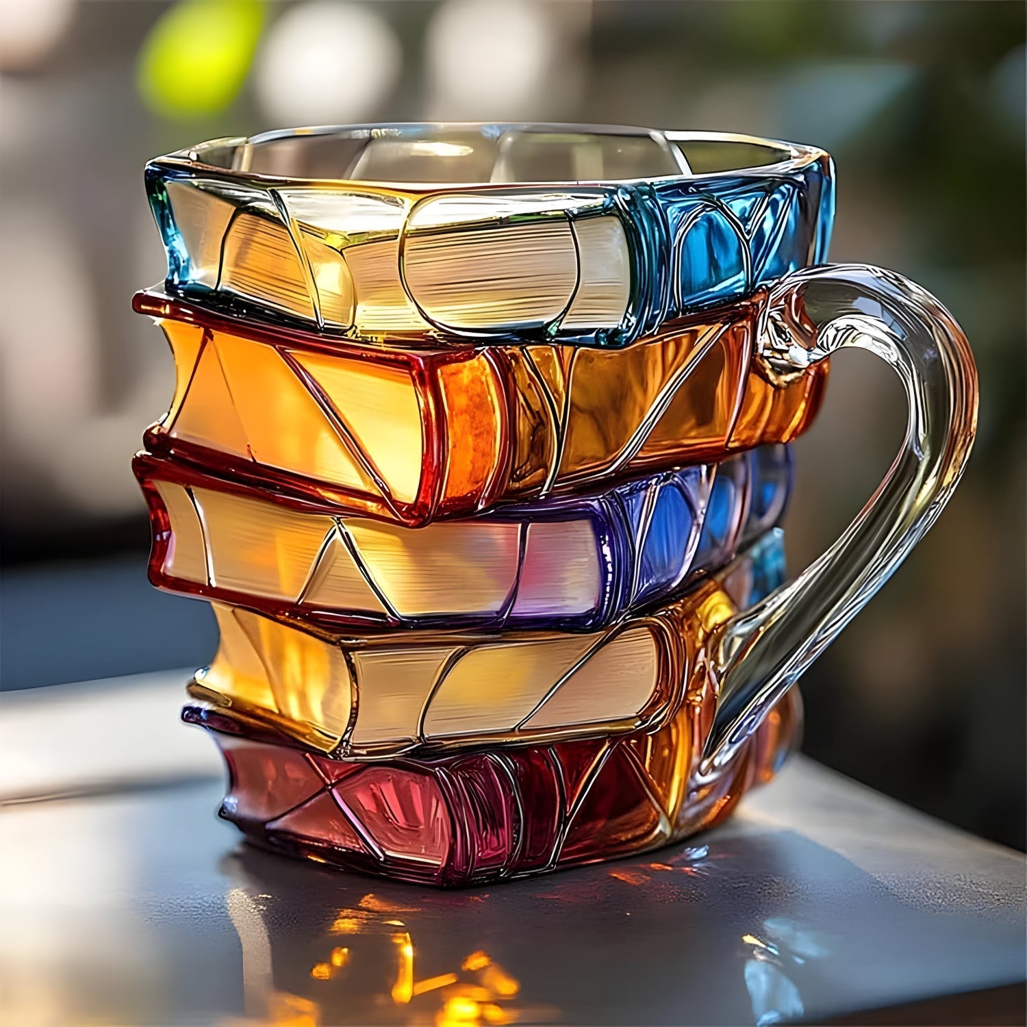 Mug | 3D Book-Shaped Cup | Handmade & Vibrant | For Coffee & Tea | BookLume