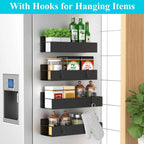 Spice Rack | 4-Piece Magnetic Set – Powder Coated | Drill-Free Installation | KitchenDock