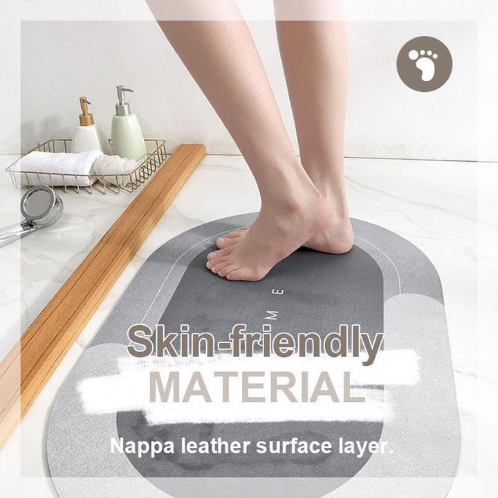 Quick-Drying Bath Mat | Ultra Absorbent Microfiber | Slip-Resistant | Aquasoft