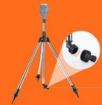 Sprinkler Garden Irrigation Device Stainless Steel | Tripod, PP Nozzle | 360° Rotatable | Rainpod