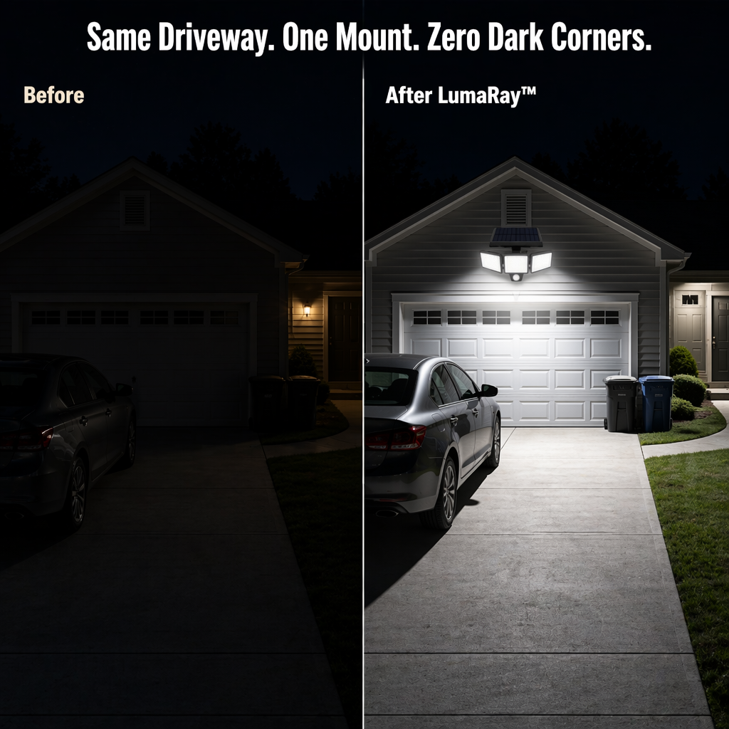 LumaRay™ — Illuminate Every Shadowy Spot With 270° of Motion-Activated Solar Light