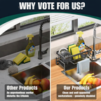 Kitchen Sink Rack | Rust-Resistant | Featuring Towel Holder | AquaRack
