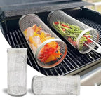 Stainless Steel Grill Basket | Rolling Basket | Ideal for Small Grill Items | GrillRoll