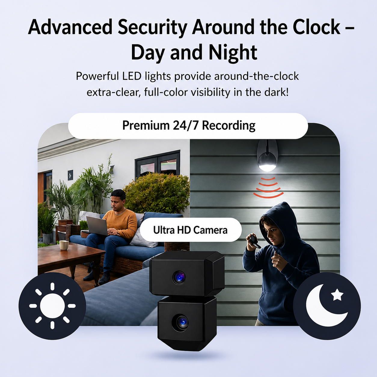 Wireless Security Camera | Battery & Solar Powered | Color Night Vision | Shieldcam