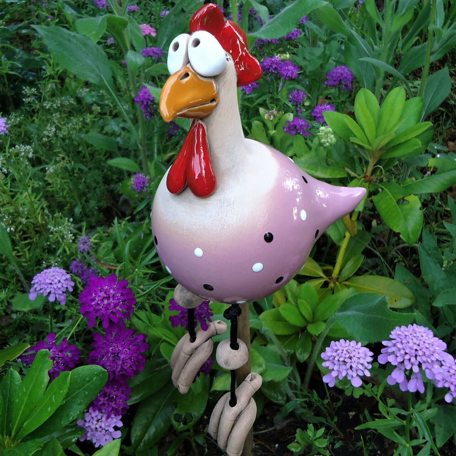 Garden Decoration | Fence Figure Chicken | Weather-Resistant Playful Design | FenceFunky