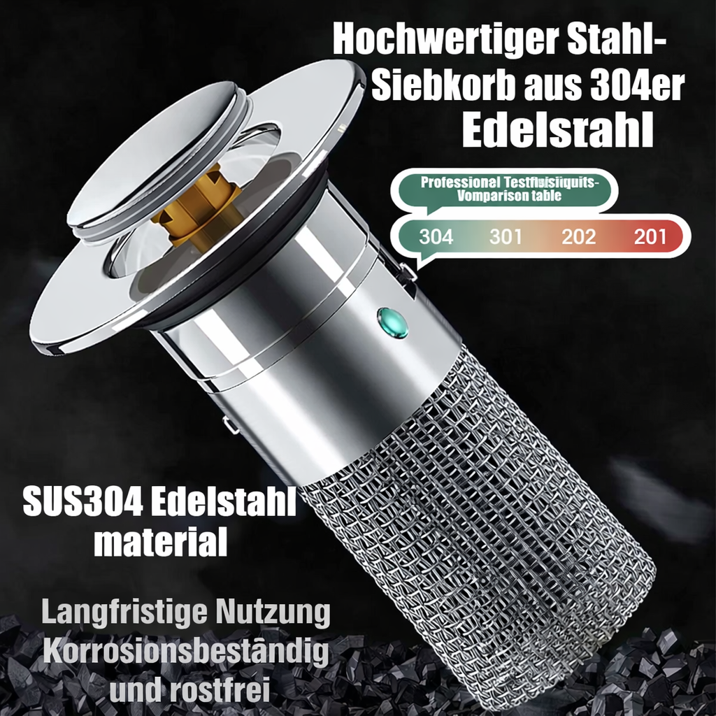 Sink Drain Stopper | Stainless Steel Clog-Resistant Filter | FilterPro