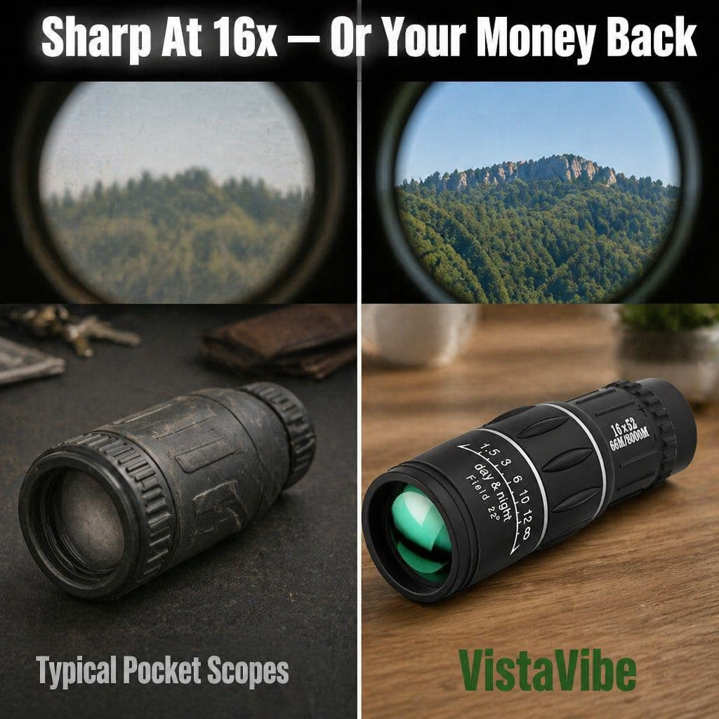 VistaVibe™ — View 16x Closer at Sports, Wildlife, and Concerts Right from Your Pocket