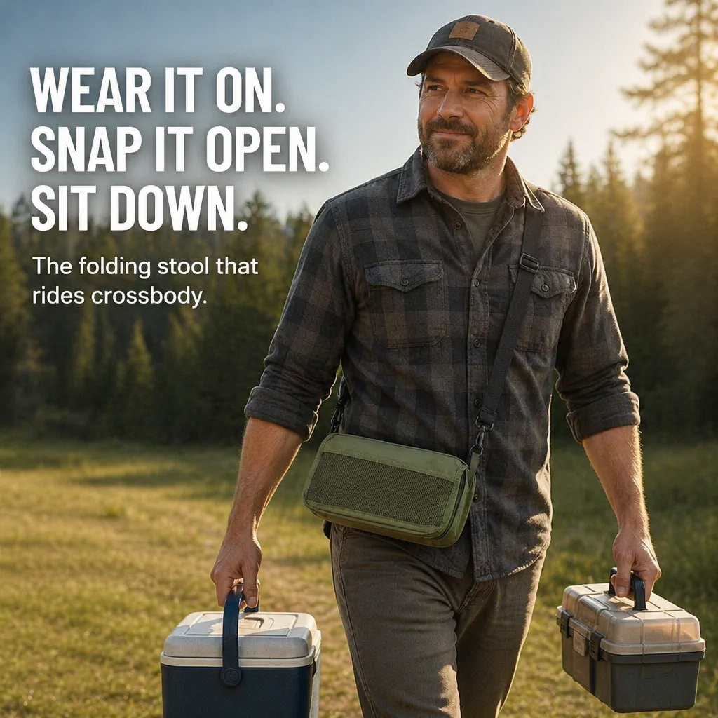 SlingSit™ — Wear Your Comfort and Sit Instantly Anywhere
