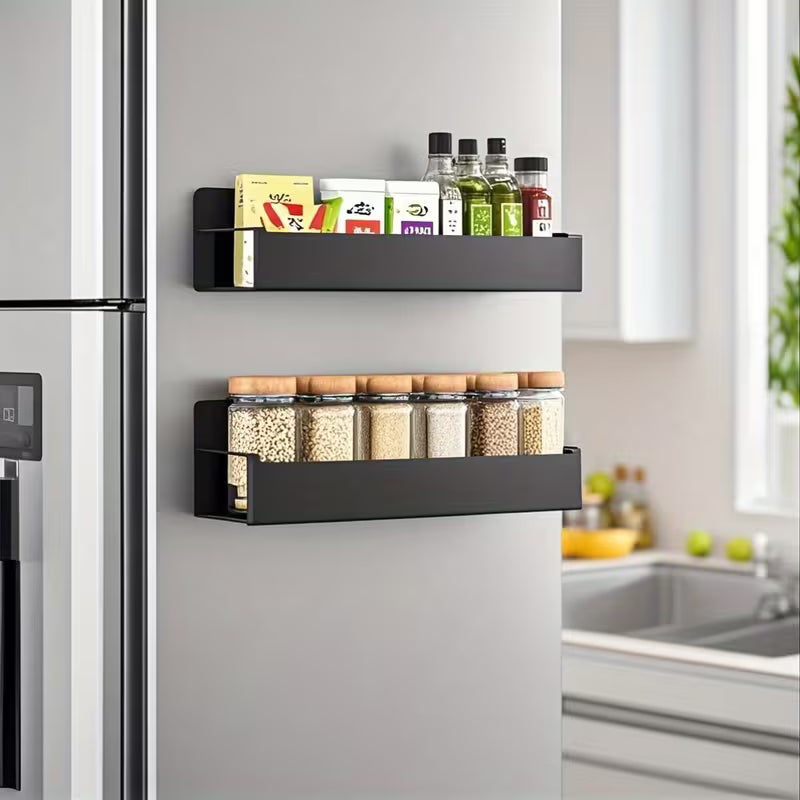Magnetic Holder | No-Drill Side Shelf | Compact Space Organizer | MagniShelf