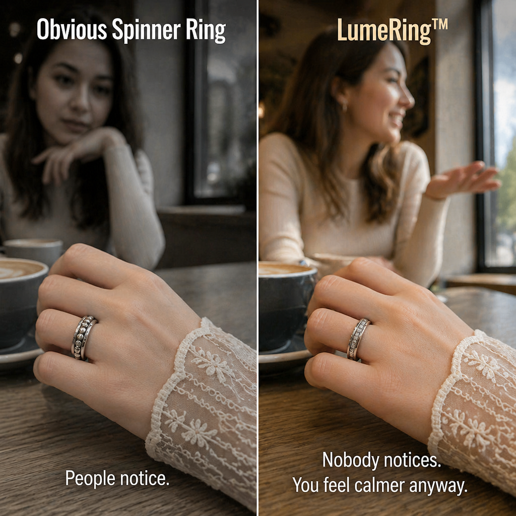 LumeRing™ — Quietly Twist Stress Away with Hidden Sparkling Spinner