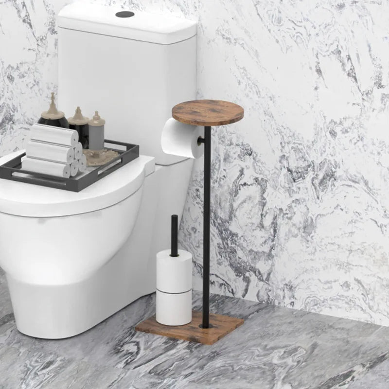 Freestanding Toilet Paper Holder | Phone and Accessory Shelf | Durable Stand | BathBridge