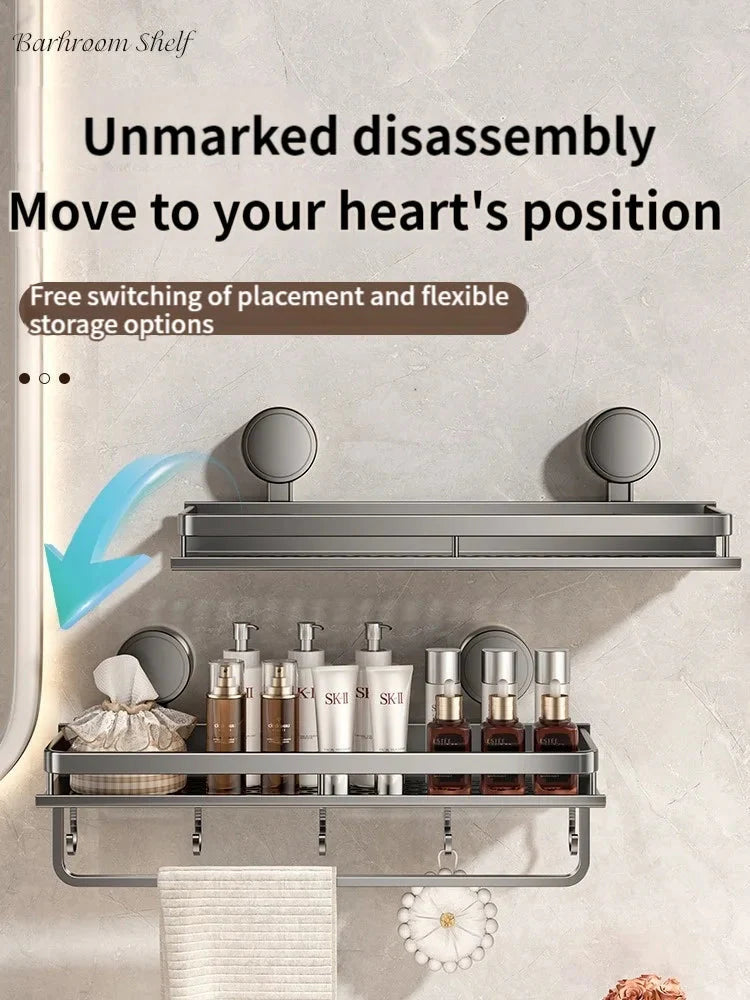 Suction Cup Bathroom Shelf | No Drilling | Drip Catcher | SnapShelv