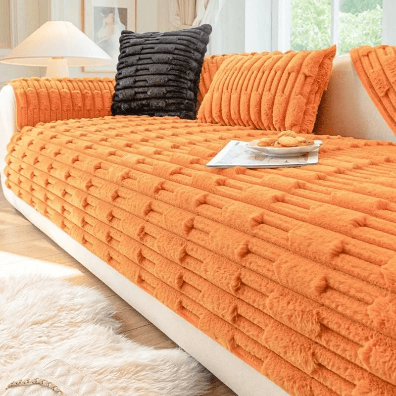 LumiNest™ Velvet Quilted Sofa Cover — Turn Your Couch Into a Warm, Plush Haven That Never Slips or Shivers