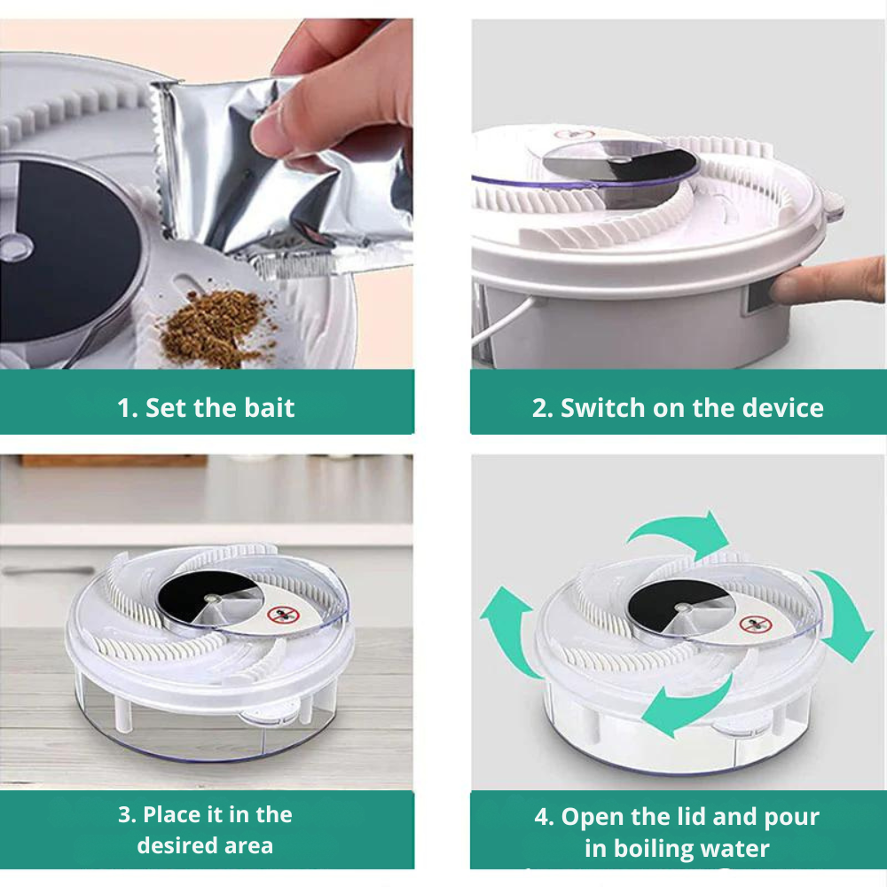 Fly Trap | Chemical-Free Quiet Insect Trap | Bait Traps | SilentCatch