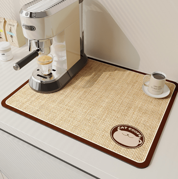 Drip Mat | Diatomite Kitchen Mat Fast-Drying | Maintains Dry Countertop | DishDryer