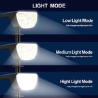 Solar-Powered 3-Mode Weatherproof LED Spotlight (RGB & Warm White)