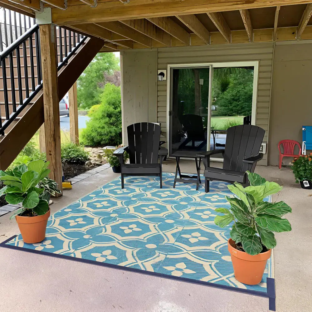 Outdoor Rug | Weather-Resistant | Geometric Design | OutdoorKlar