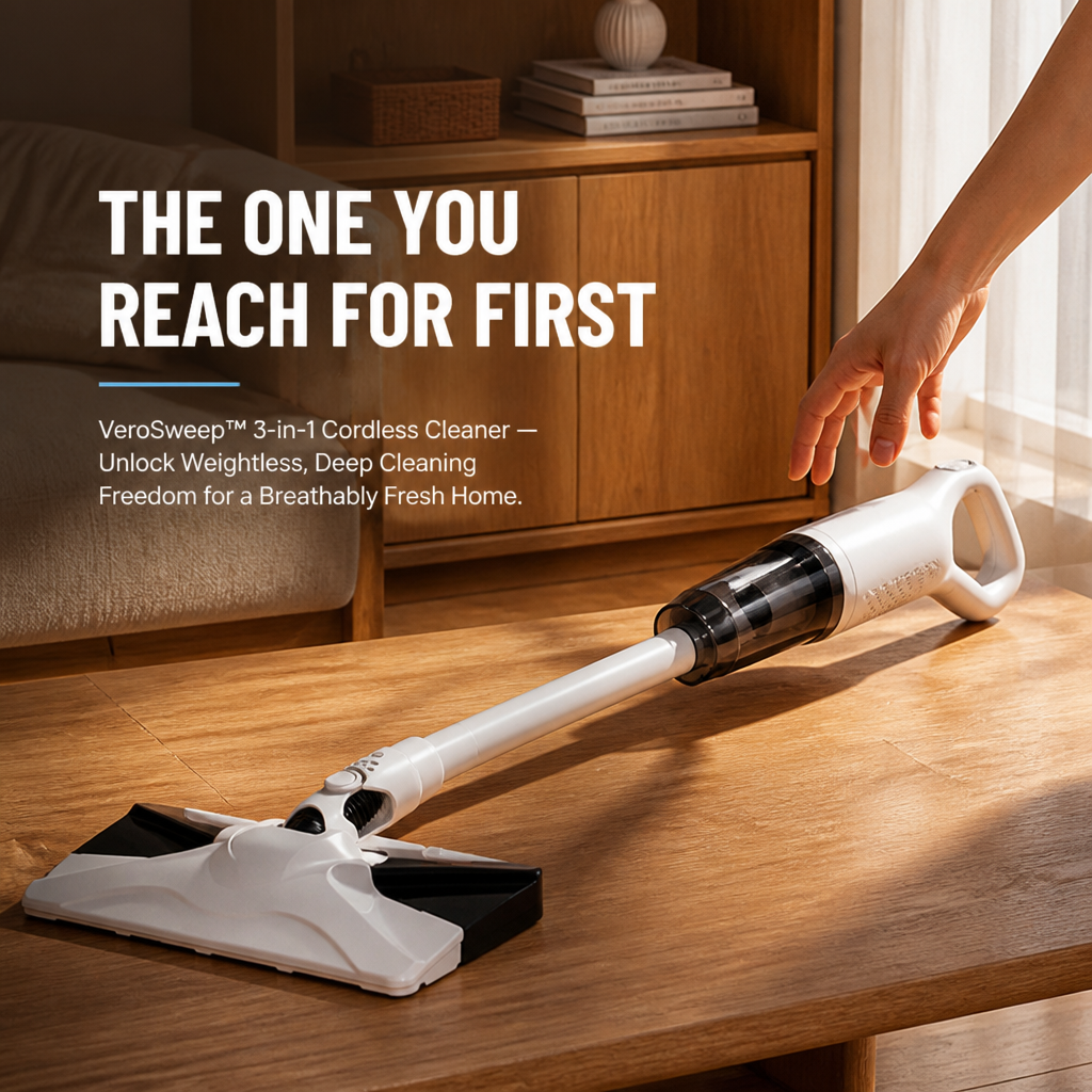 VeroSweep™ 3-in-1 Cordless Cleaner — Unlock Weightless, Deep Cleaning Freedom for a Breathably Fresh Home