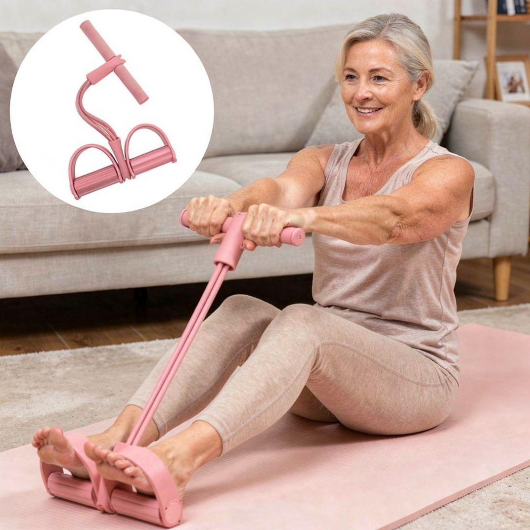Fitness Resistance Band | Comfortable Handles and Foot Straps | Portable | CoreFlex